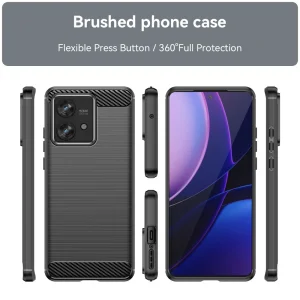 Силиконов Калъф Carbon Fibre Brushed за Motorola Edge 40 Neo 5G, Черен 5