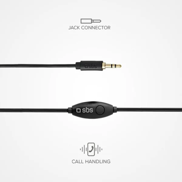 Слушалки с микрофон SBS MIX 10, Jack 3.5mm, Черен 3