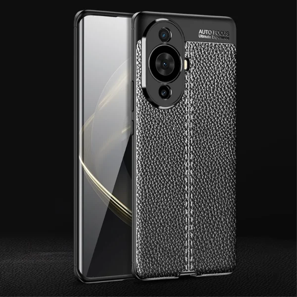 Litchi silicone case for Huawei nova 11 Pro / nova 11 Ultra, Black 2