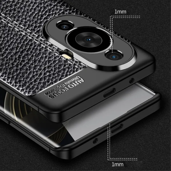 Litchi silicone case for Huawei nova 11 Pro / nova 11 Ultra, Black 4