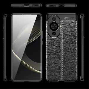 Litchi silicone case for Huawei nova 11 Pro / nova 11 Ultra, Black 3
