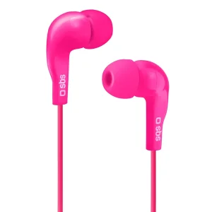 Слушалки с микрофон SBS MIX 10, Jack 3.5mm, Розов