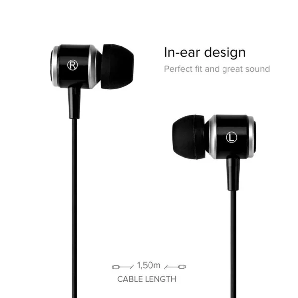 Слушалки с микрофон SBS MIX 100, TYPE-C, Черен 2
