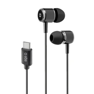 Слушалки с микрофон SBS MIX 100, TYPE-C, Черен