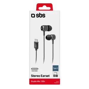 Слушалки с микрофон SBS MIX 100, TYPE-C, Черен 5