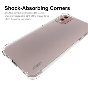 Силиконов калъф ENKAY Anti-Drop за Nokia C32, Прозрачен 3