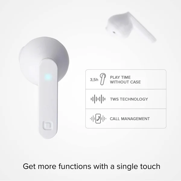 Слушалки с микрофон SBS AIR FREE, BLUETOOTH TWS, Бял 3