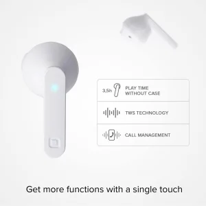 Слушалки с микрофон SBS AIR FREE, BLUETOOTH TWS, Бял 3