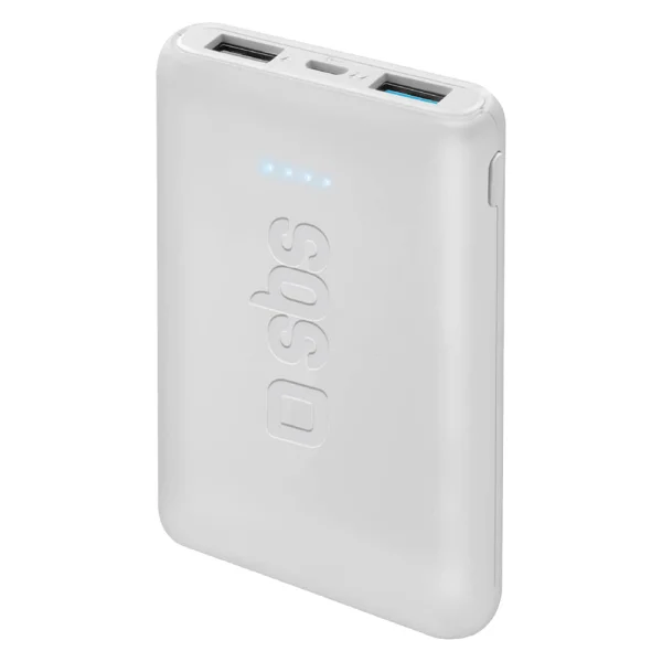Universal Power Bank SBS POWER BANK, 5 000mAh, 2xUSB A, White 1