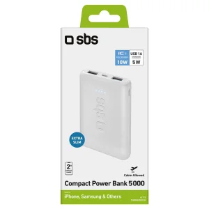 Universal Power Bank SBS POWER BANK, 5 000mAh, 2xUSB A, White 5