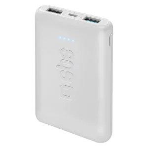 Universal Power Bank SBS POWER BANK, 5 000mAh, 2xUSB A, White