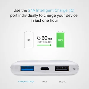 Universal Power Bank SBS POWER BANK, 5 000mAh, 2xUSB A, White 4