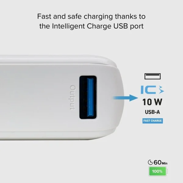 Универсална външна батерия SBS POWER BANK 10 000mAh, 2x USB-C,1xUSB A,10W, Бял 4