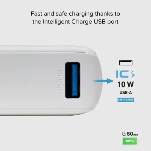 Универсална външна батерия SBS POWER BANK 10 000mAh, 2x USB-C,1xUSB A,10W, Бял 4