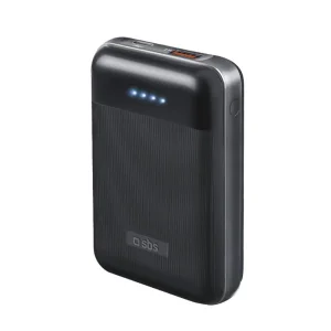 Универсална външна батерия SBS POWER BANK 10 000mAh, 1xUSB-C, 1x USB-A, PD 20W, Черен