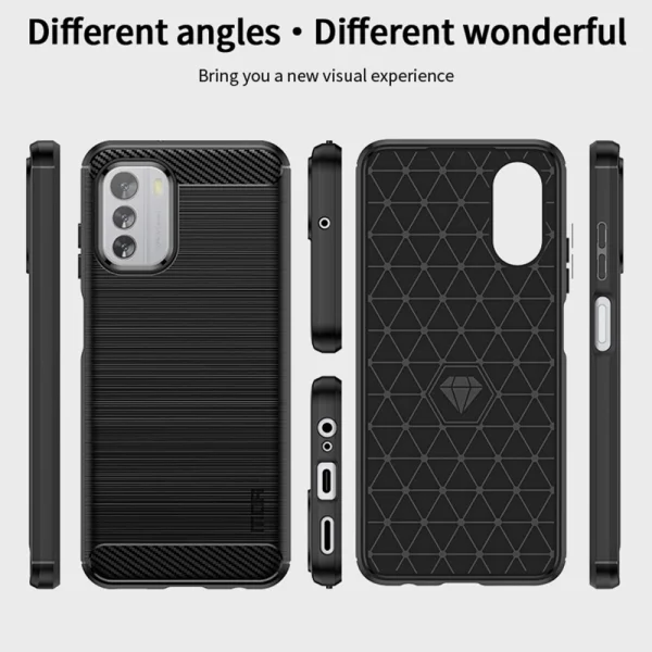 Silicone Case MOFI JK Carbon for Nokia G60 5G, Black 5