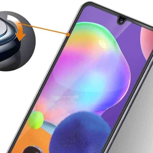 Стъклен Протектор 5D Full Glue за Samsung Galaxy A31, Черен 3