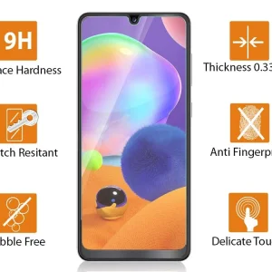 Стъклен Протектор 5D Full Glue за Samsung Galaxy A31, Черен 4