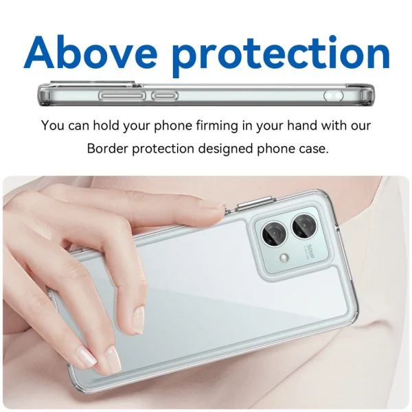 Удароустойчив калъф Acrylic за Motorora Moto G84 5G, Прозрачен 4
