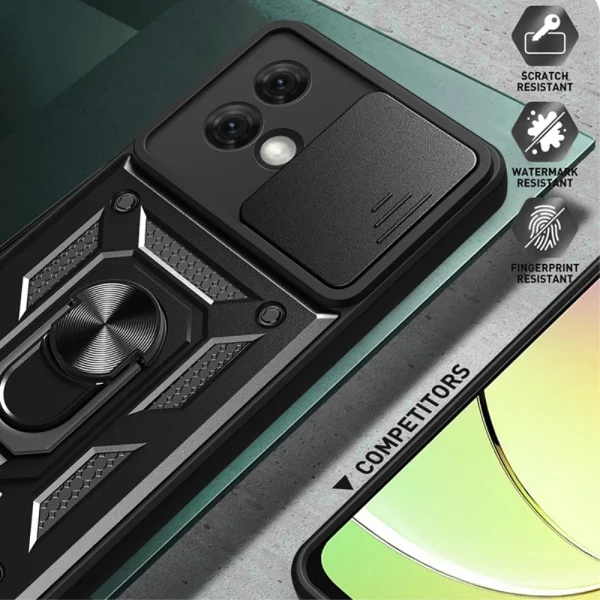 Удароустойчив калъф Slide Camera за Motorola Moto G84 5G, Черен 5