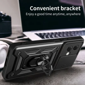 Удароустойчив калъф Slide Camera за Motorola Moto G84 5G, Черен 3