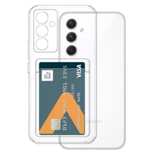 Силиконов калъф Card Slot за Samsung Galaxy A14, Прозрачен