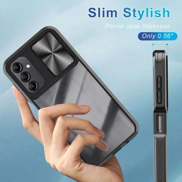 Удароустойчив калъф Slider за Samsung Galaxy A14 5G, Черен 2