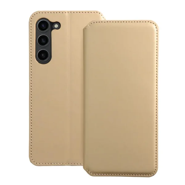 Калъф тефтер Dual Pocket за Samsung Galaxy S24, Златист 1