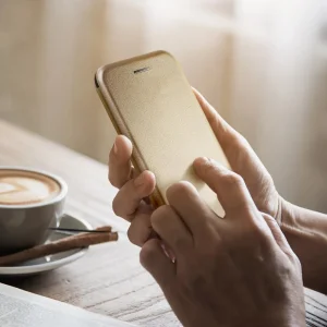 Калъф Тефтер ELEGANCE за Samsung Galaxy S24 Ultra, Златист 3