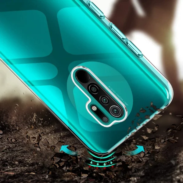 Silicone case for Xiaomi Redmi 9, 0.5mm, Transparent 3