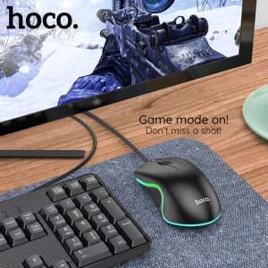 Computer Mouse HOCO GM19, USB, DPI 1000, RGB Lights, Black 3