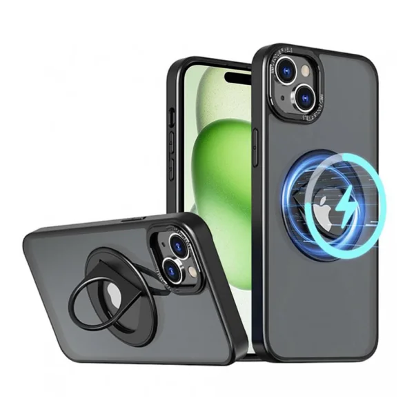 Удароустойчив калъф Techsuit MagSF Ghost Holder за iPhone 15 Plus, Черен 4