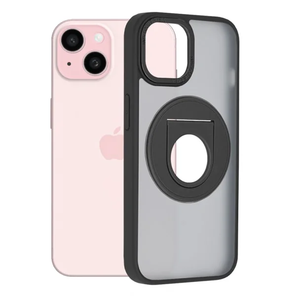 Удароустойчив калъф Techsuit MagSF Ghost Holder за iPhone 15 Plus, Черен 1