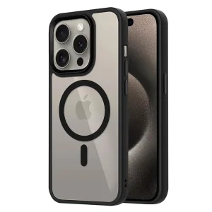 Удароустойчив калъф Techsuit MagSF Pro за iPhone 15 Pro, Черен