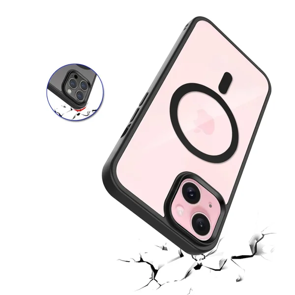 Удароустойчив калъф Techsuit MagSF Pro за iPhone 15 Plus, Черен 2
