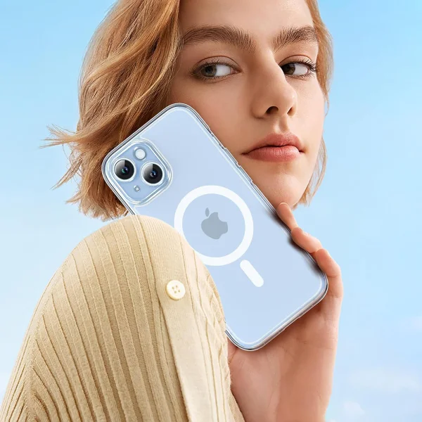Shockproof case Techsuit MagSF Pro for iPhone 15 Plus, Transparent 4