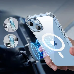 Shockproof case Techsuit MagSF Pro for iPhone 15 Plus, Transparent 5