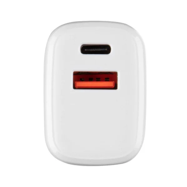 Зарядно 220v Tactical Base Plug Dual 20W USB-A / USB-C White 3