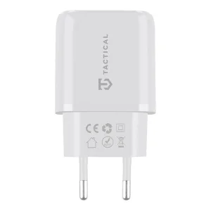 Зарядно 220v Tactical Base Plug Dual 20W USB-A / USB-C White