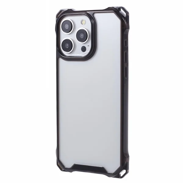 Shockproof case Acrylic for iPhone 15 Pro Max, Transparent-black 1