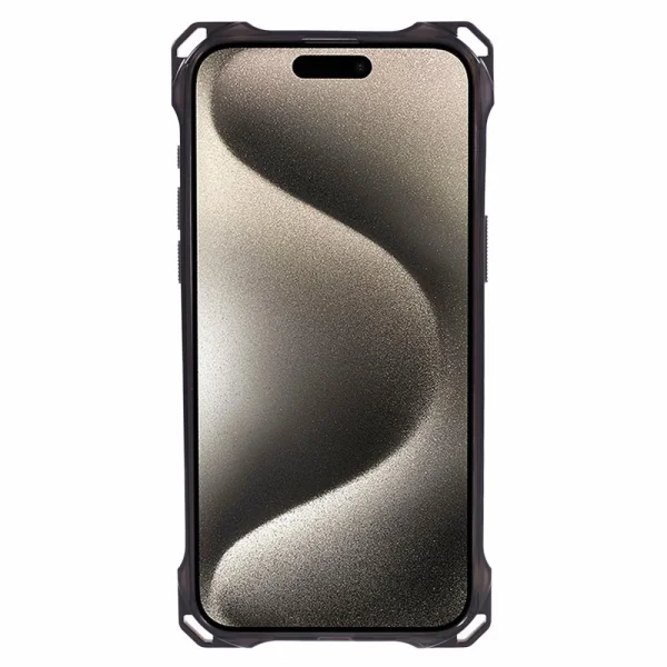 Shockproof case Acrylic for iPhone 15 Pro Max, Transparent-black 2