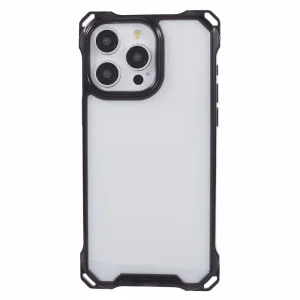 Shockproof case Acrylic for iPhone 15 Pro Max, Transparent-black 3