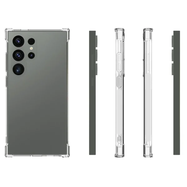 Silicone Case Anti-drop for Samsung Galaxy S24 Ultra, Transparent 4