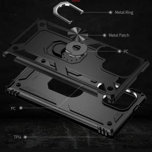 Shockproof case Hybrid Cover for Samsung Galaxy S24 Ultra, Black 6
