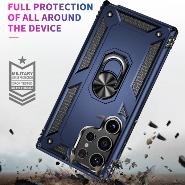 Shockproof case Hybrid Cover for Samsung Galaxy S24 Ultra, Blue 2