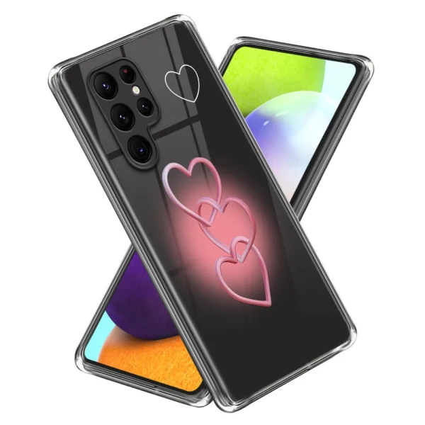 Silicone case for Samsung Galaxy S24 Ultra, Hearts 1