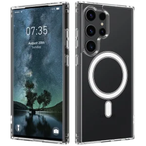 Удароустойчив калъф MagSF за Samsung Galaxy S24 Ultra, Прозрачен