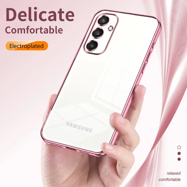 Силиконов калъф Electroplating за Samsung Galaxy S24, Розов 3
