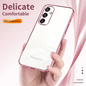 Силиконов калъф Electroplating за Samsung Galaxy S24, Розов 3