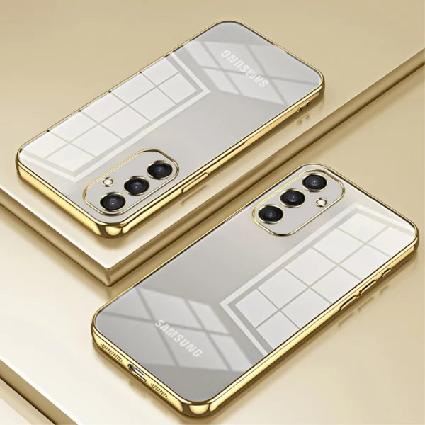 Electroplating silicone case for Samsung Galaxy S24, Gold 2